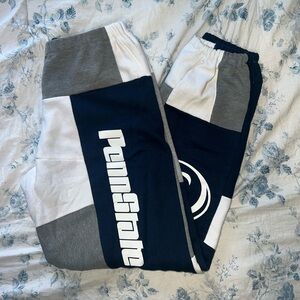 Handmade Patchwork Penn State Sweatpants